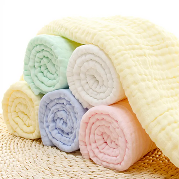 Păturică bebe din muselină, 6 straturi, 0-5 ani, 110 x 110 cm, din bumbac organic