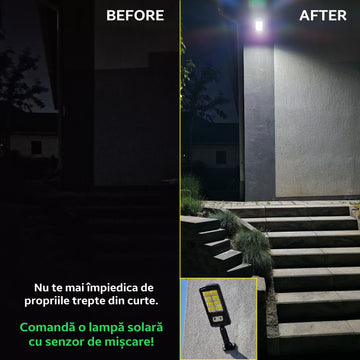 Lampă solară iluminare curte/grădină