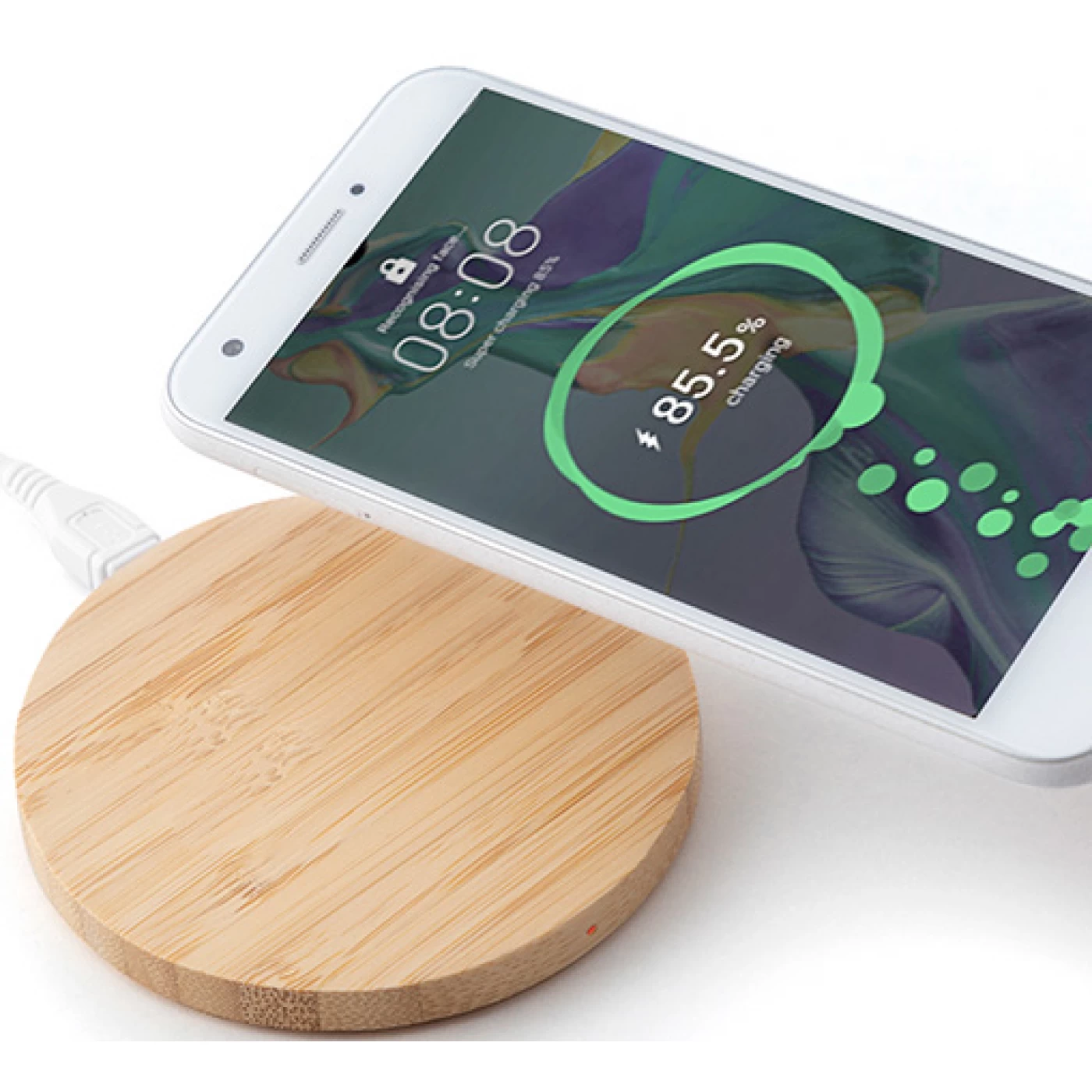 Încărcător wireless din bambus Bamboo Charger / Reducere 15% pentru 2 buc+